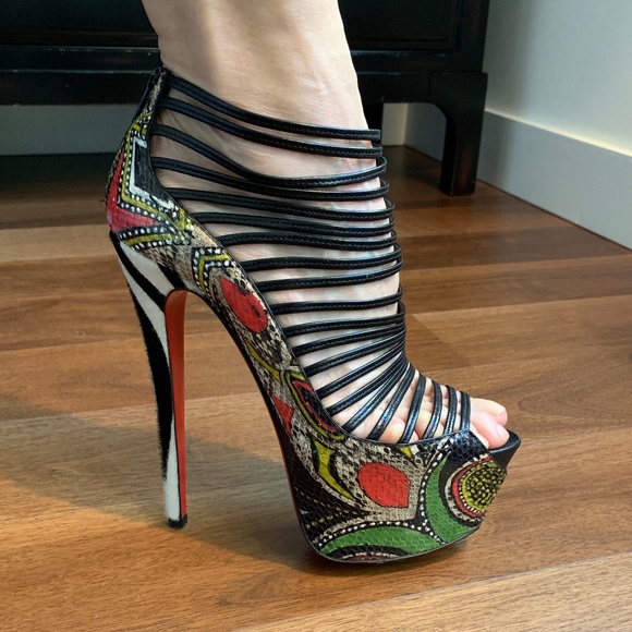 Christian Louboutin Zoulou Python Platform 160mm